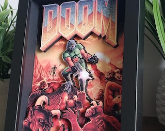 1993 Doom  Shadow Box Diorama 3D Pop Art