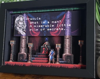 Castlevania Symphony of the Night. Shadow Box Diorama 3D Pop Art
