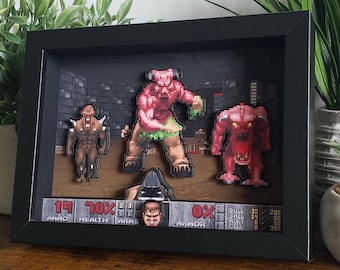 1993 Doom  Shadow Box Diorama 3D Pop Art B