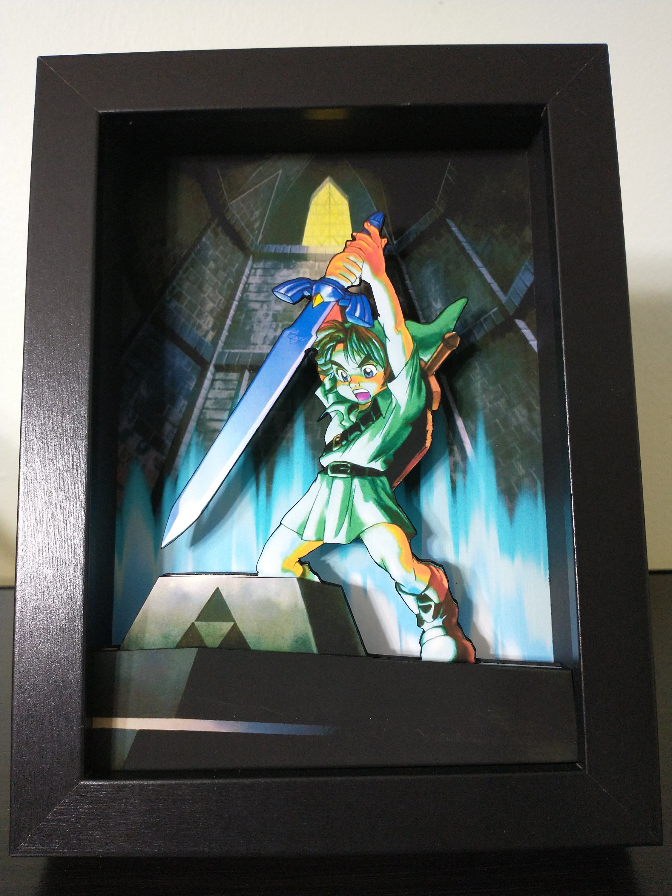 The Legend of Zelda: Ocarina Of Time 9in x 11in 3D Shadow Box | GameStop