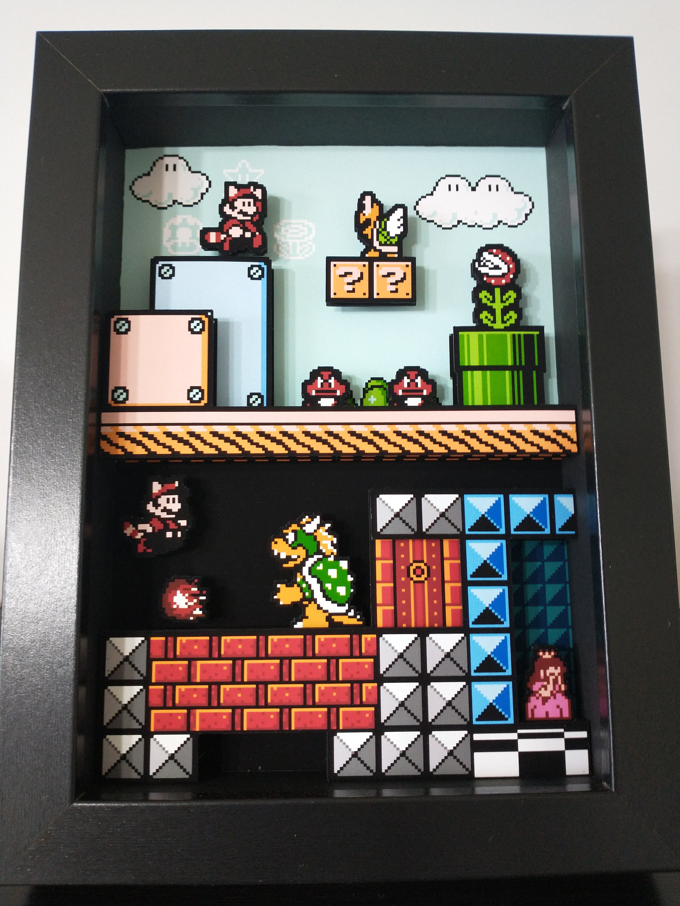 Super Mario 3 Shadow Box Diorama 3D Pop Art - Etsy Denmark