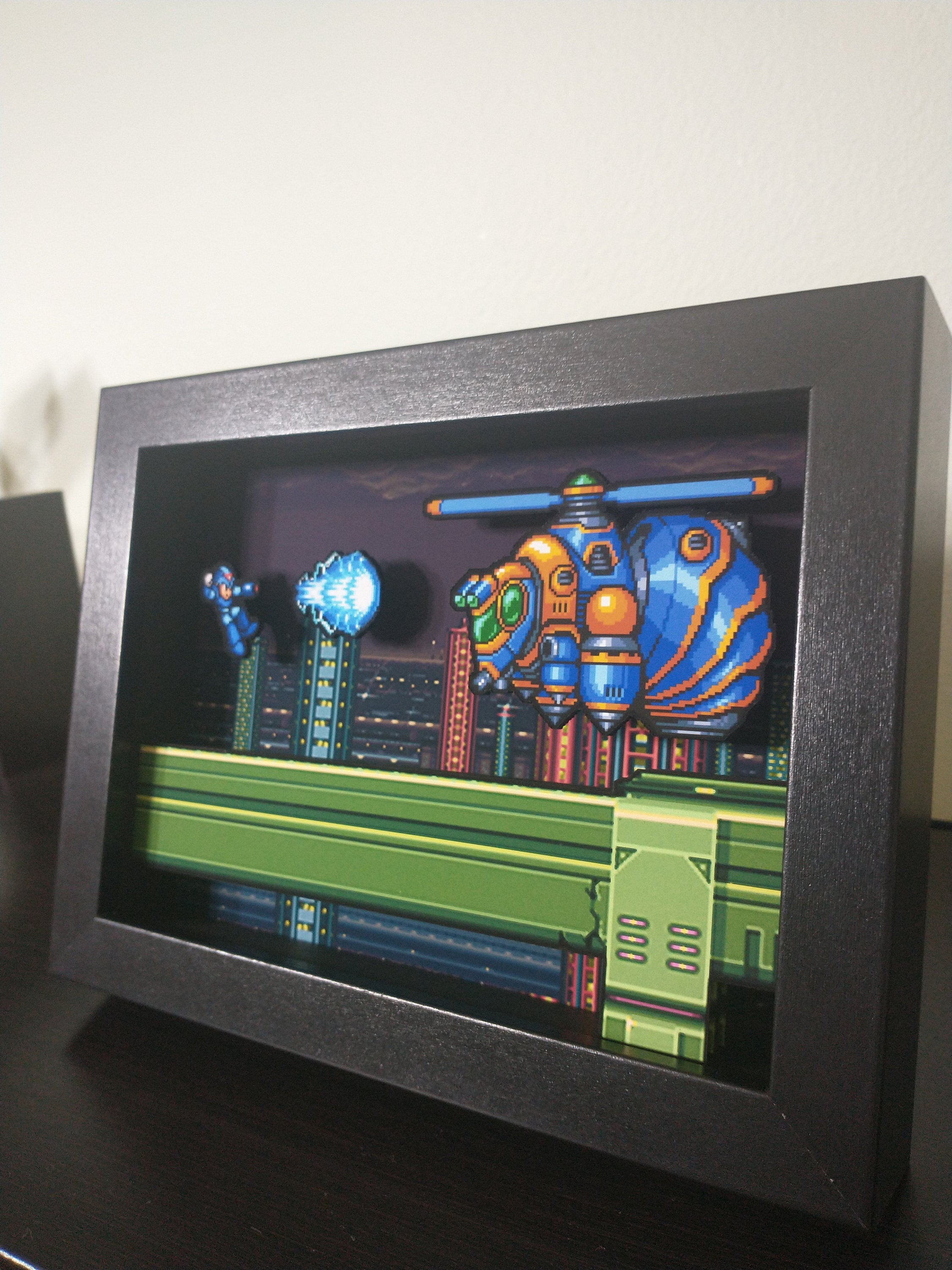 Mega Man World Shadow Box Diorama 3D Pop Art - Etsy