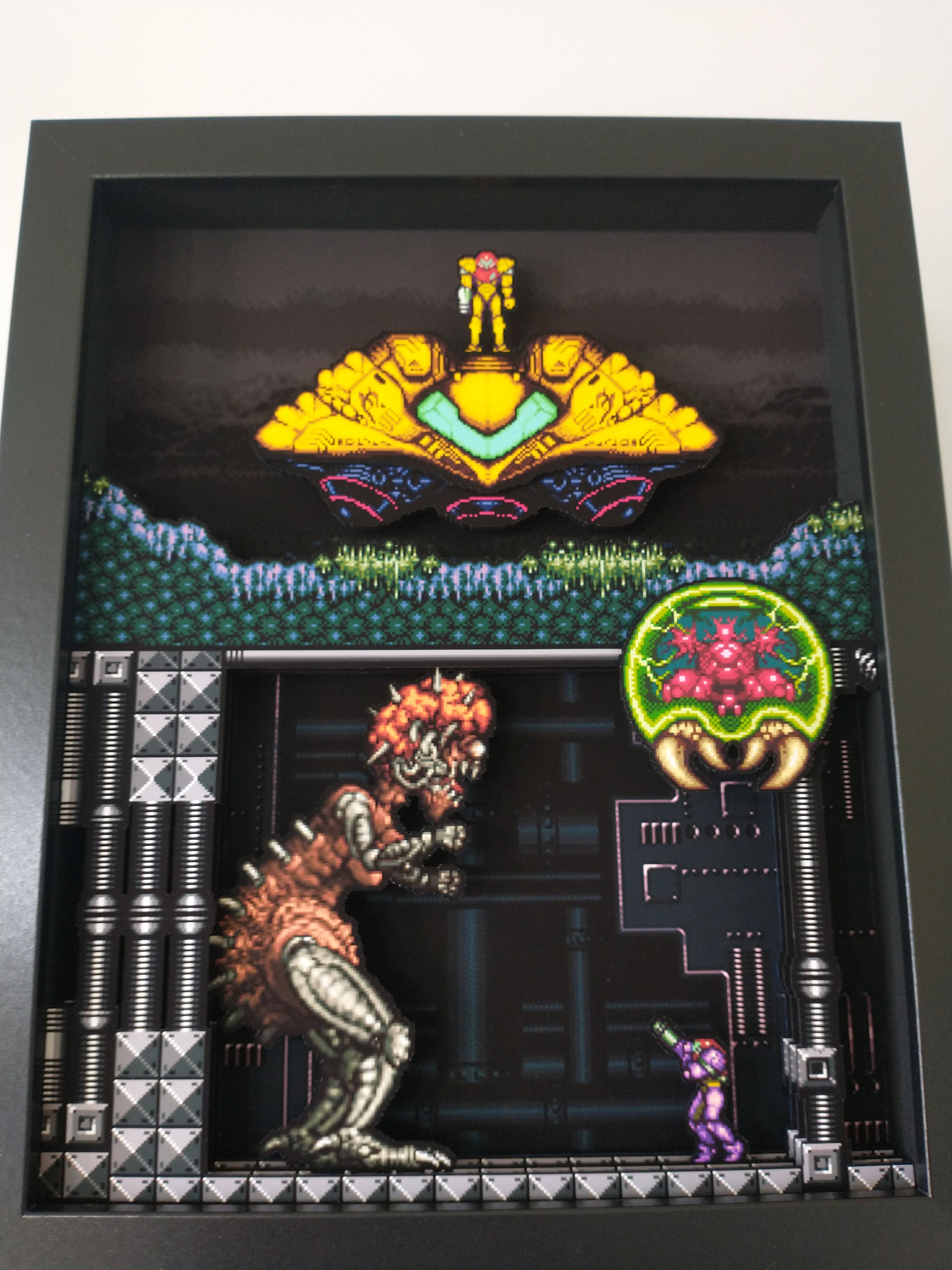Super Metroid LARGE Shadow Box Diorama 3D Pop Art - Etsy