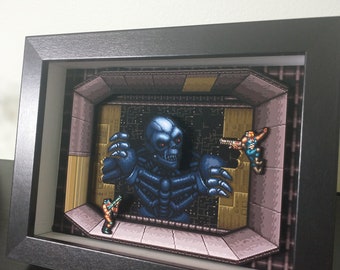 Diorama de caja de sombras Contra 3D Pop Art