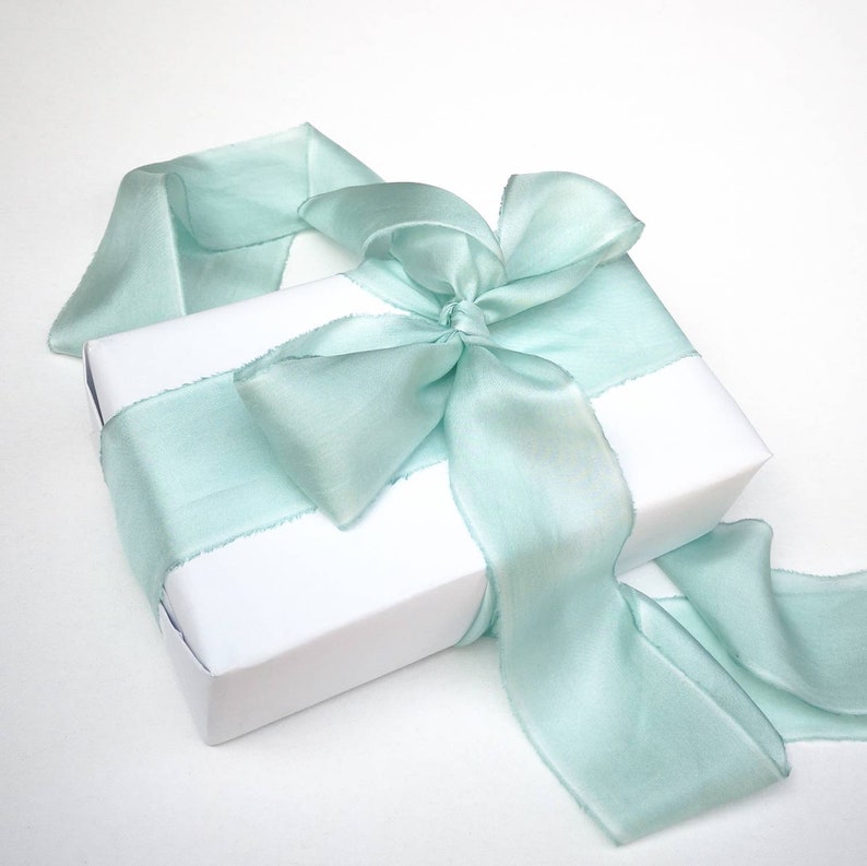 invitations wedding photography styling wedding favors Mint Silk Ribbon; Hand-dyed Silk Ribbon; Wedding bridal bouquet