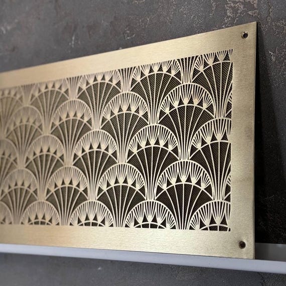 Custom Solid Brass Vent Covers | Pure Brass Radiator Covers | Decorative Air Return Grilles | Made to Order Any Design | HVAC Register