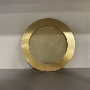 Elegant Brass Wall Vent Cover with Brass Mesh | Custom Size & Finish | Tailored Grille for Air Return or Supply Vent