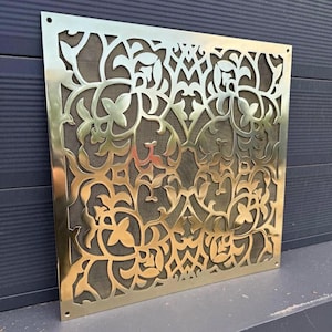 Rejillas de ventilación de latón personalizadas: para suelo, pared y techo. Tamaños, diseños y acabados totalmente personalizables.