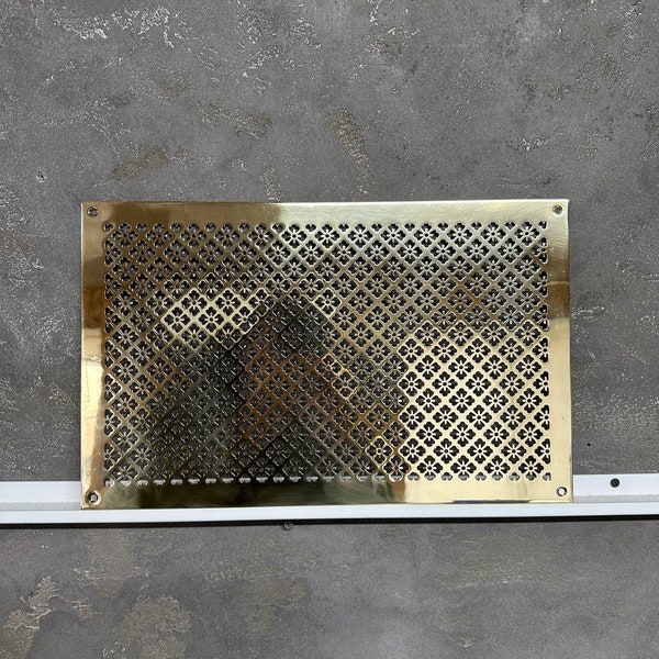 Polished Brass Floor and Wall Radiator Cover: Elegance and Functionality Combined