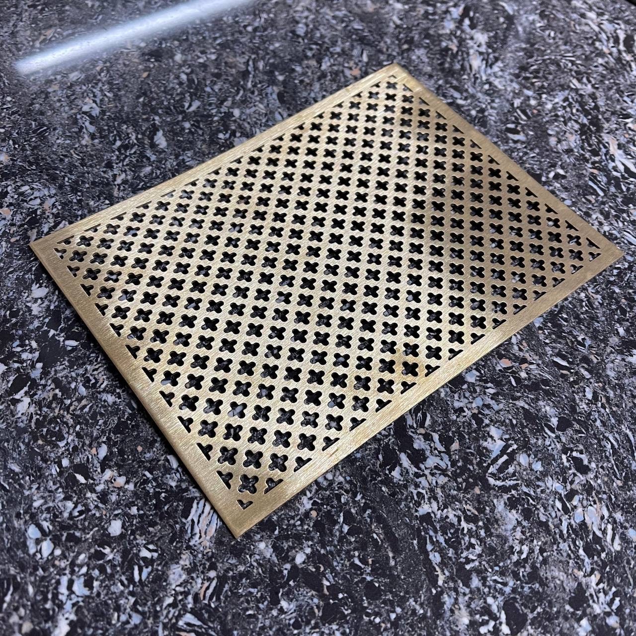 Bodenregister Aus Stahl – Begehbare Lüftungsgitter, Verstellbar, In Messing-Optik, 10,2 X 30,5 Cm (10 Stück)