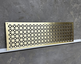 Custom brass ventilation grilles - any size and shape floor & wall grids