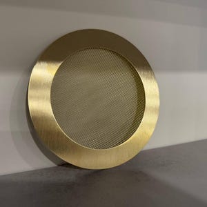 Elegant brass wall vent covers with brass mesh| Tailored Sizes & Finishes. Custom shape for any vent opening size
