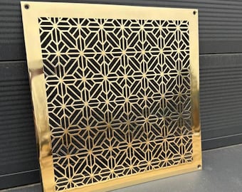 Op maat gemaakte messing binnenstijl: geometrisch kastdeurraster