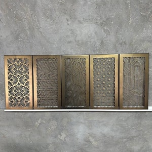 Custom Steel Air Vent Cover – Modern Decorative HVAC Register Grille - Magnetic mounting or with the screws