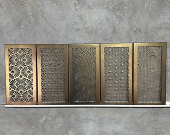 Custom Steel Air Vent Cover – Modern Decorative HVAC Register Grille - Magnetic mounting or with the screws