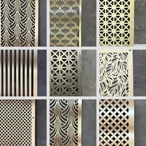 Elegantes cubiertas de ventilación de latón puro. Personalice su cubierta de ventilación para realzar su decoración. Disponible en acabado satinado, pulido o envejecido.