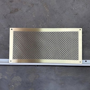 Pure Brass Air Vent Cover | Custom Decorative Metal Grille | Wall or Floor Supply Vent | Sturdy Brass Air Return | HVAC Register Panel