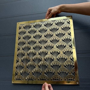 Brass Air Vent Cover - Custom Wall Floor Registers, Decorative Metal Grilles, Tailored Sizes & Finishes