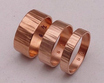 Hammered Copper Ring Not Varnished
