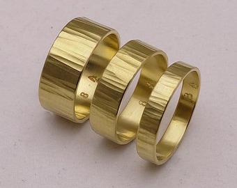Hammered Brass Ring Not Varnished
