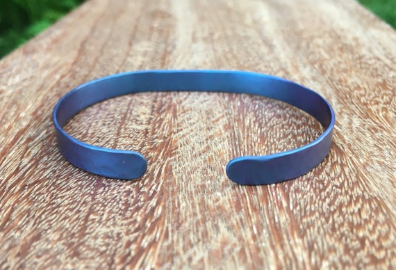 Hammered Anodized Titanium Bracelet