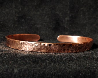 Hammered Copper Bracelet Not Varnished