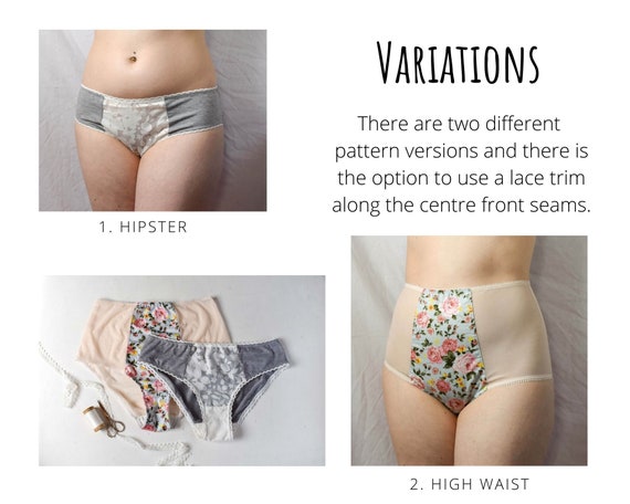 High Waist Knickers/panties Sewing Pattern// Willow Instant PDF