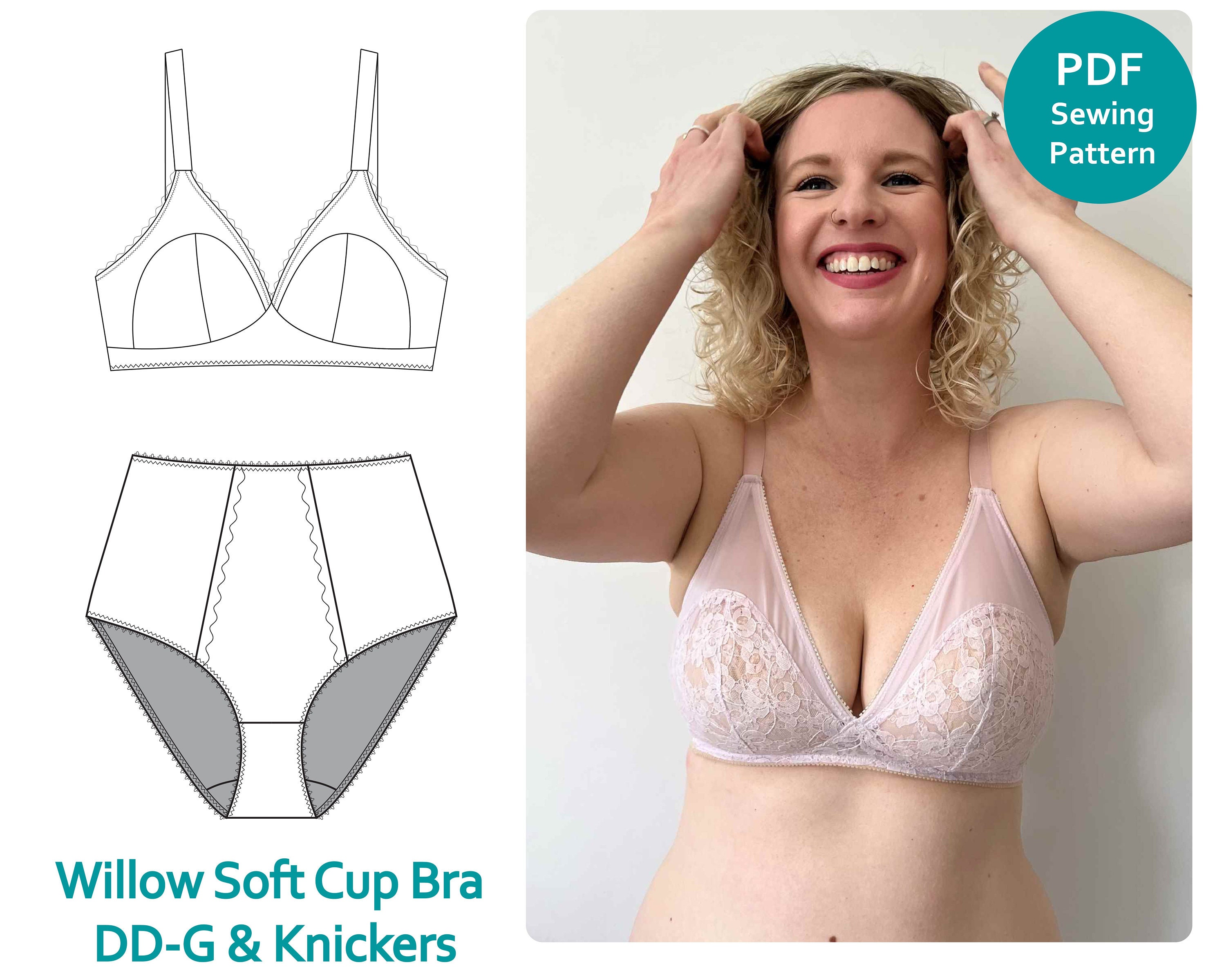 Silk Bra Pdf Sewing Pattern Sizes 80A / 80B / 80C / 80D Model No.986 