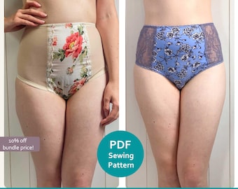 The High Waist Lover Bundle includes the Willow and Ivy Knicker Sewing Pattern - DIY Lingerie - underwear - vintage style