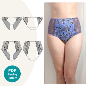 Sewing Pattern Ivy Lace Knickers/Panties Digital Download - DIY Lingerie - lingerie sewing pattern - underwear sewing pattern