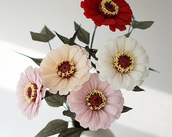 Crepe Paper Zinnia Template – Printable Digital Download | Create Beautifully Detailed and Realistic Zinnia Flowers