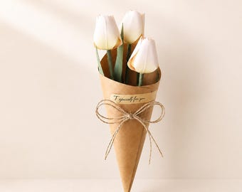 Crepe Paper Tulip DIY Kit | Make 3 Tulips for Handmade Gifts & Home Decor