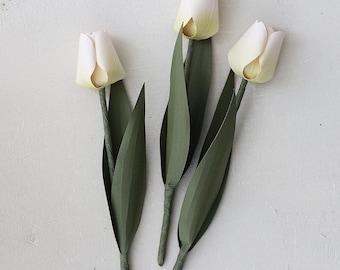 DIY Crepe Paper Tulip Kit – Make 3 Stunning Tulips with Flower Wrapping Supplies – High-Quality Craft Kit for Beautiful Handmade Flowers
