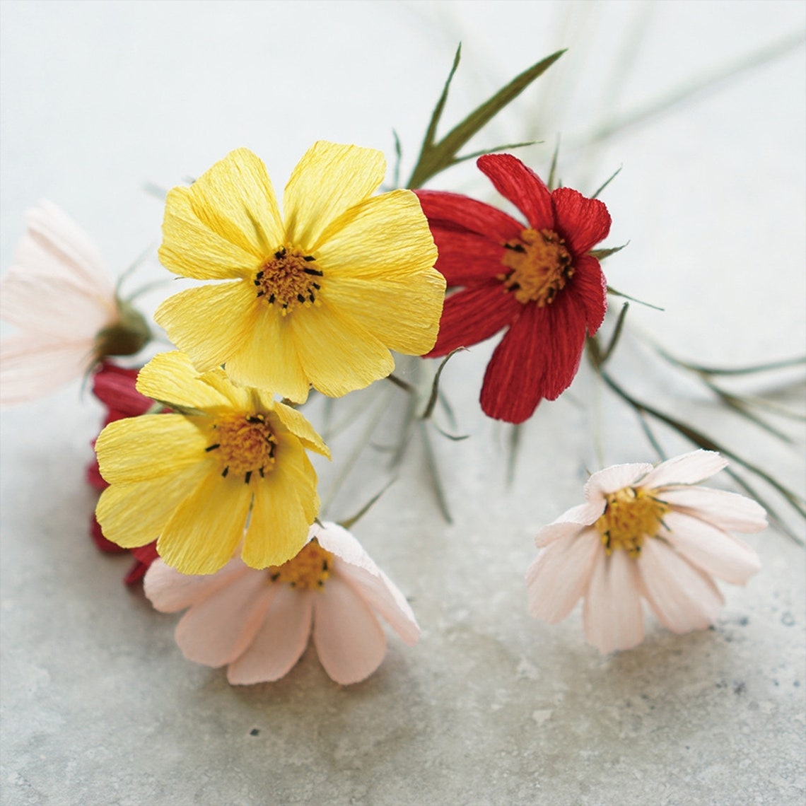 Digital Template Handmade Crepe Paper COSMOS Digital Template Etsy