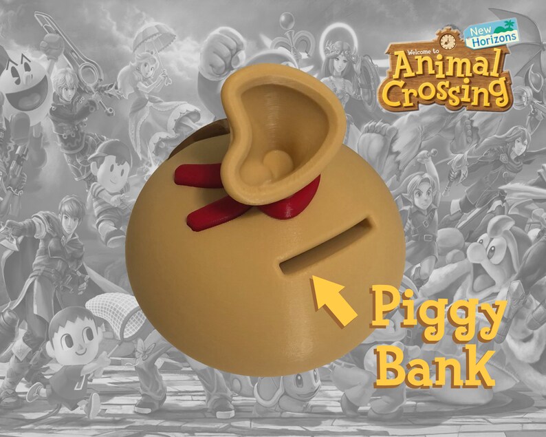 Animal Crossing Bell Bag Piggy Bank 3D Impreso / Nintendo Etsy