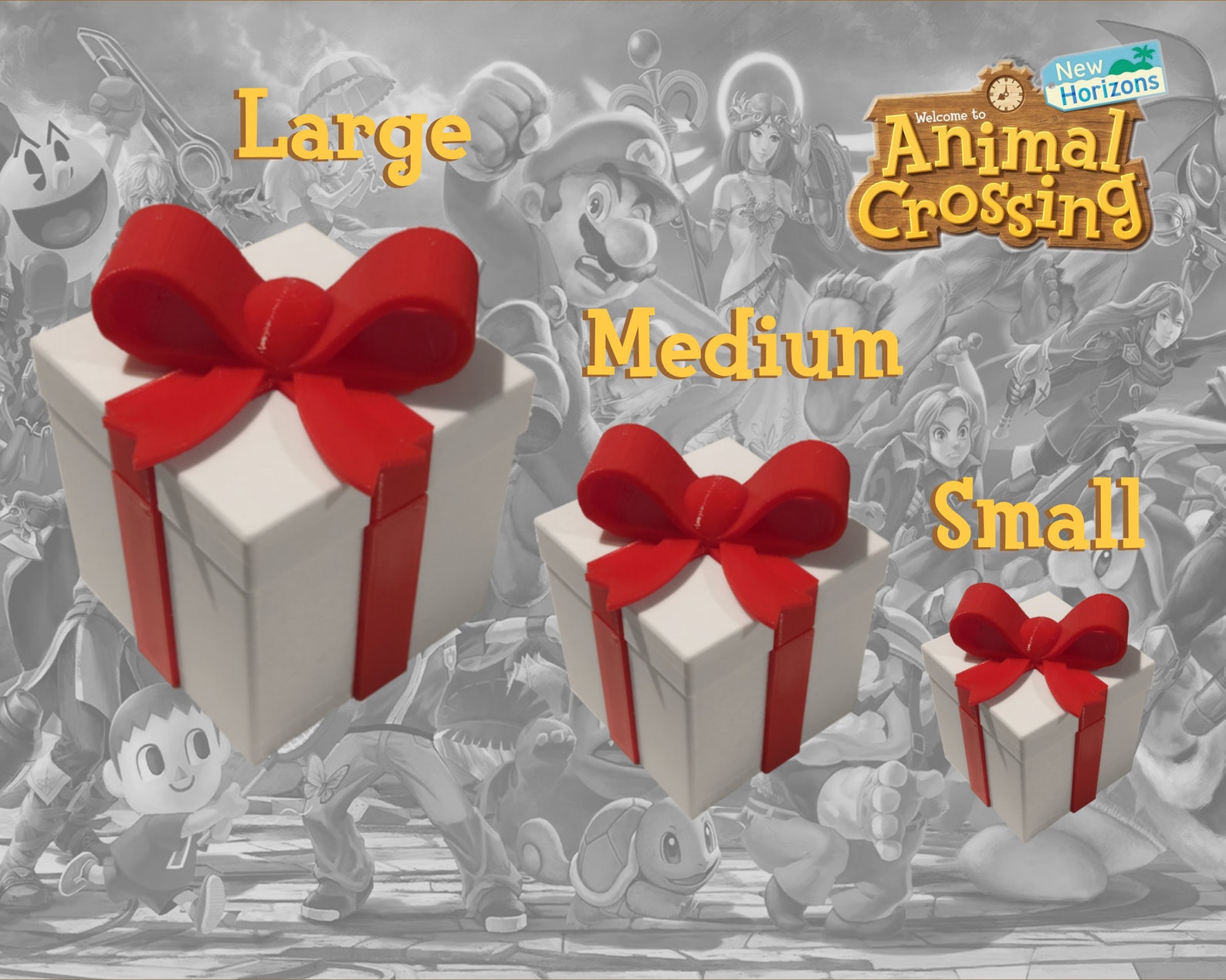 Animal Crossing Gift Box Present 3D Printed Nintendo Etsy