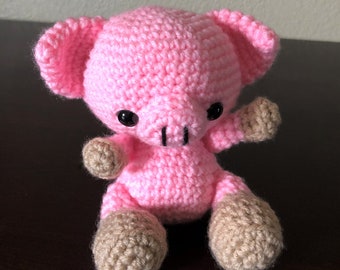 Crochet Pig Stuffed Animal
