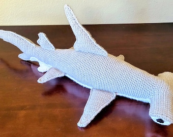 Large Crochet Hammerhead Shark Stuffed Animal