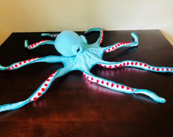 Large Crochet Octopus Stuffed Animal