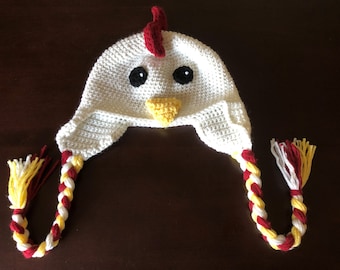 Crochet Chicken Hat