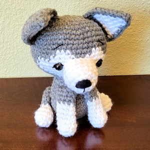 Crochet Husky Puppy Stuffed Animal
