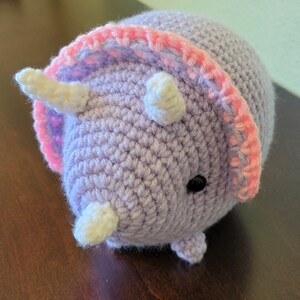 Crochet Triceratops Stuffed Animal