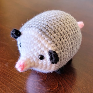 Chubby Crochet Opossum Stuffed Animal