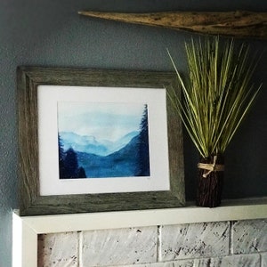 Blue Winter in the Mountains