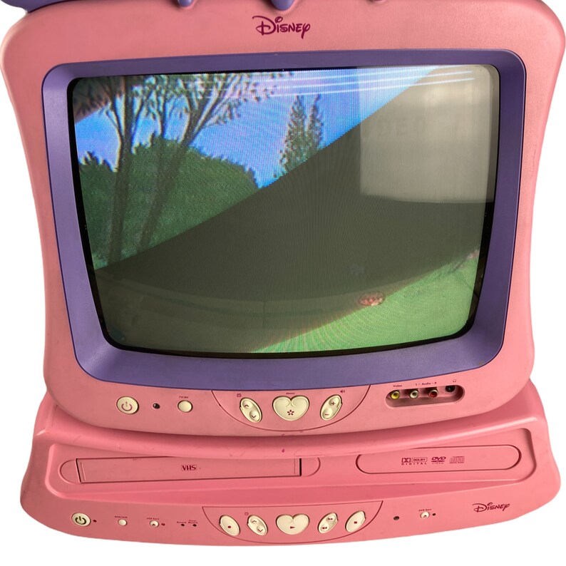 Disney Princess Pink 13 Color TV DT1350P dvd VHS Combo Etsy