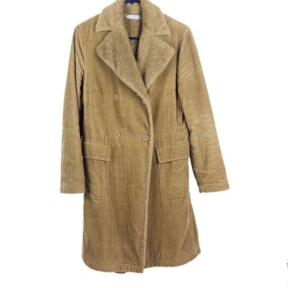Vintage Zara TRF Corduroy Tan Jacket Trench Coat