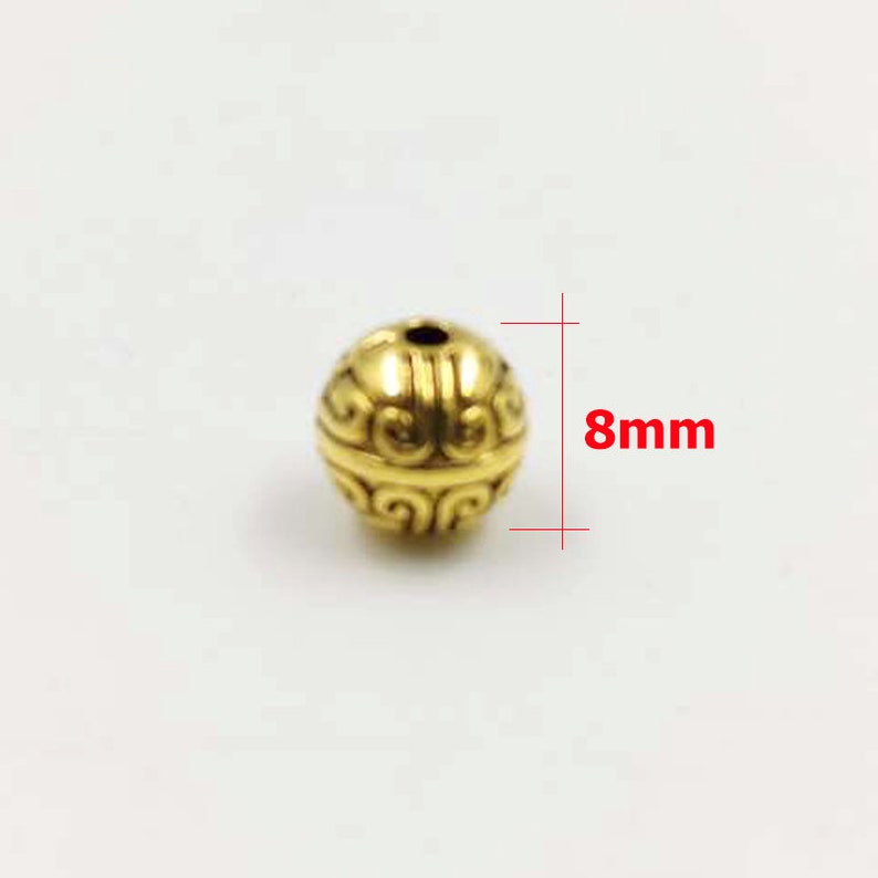 10pcsbag Golden and Silver spacer bead MAKING Tasbih beads