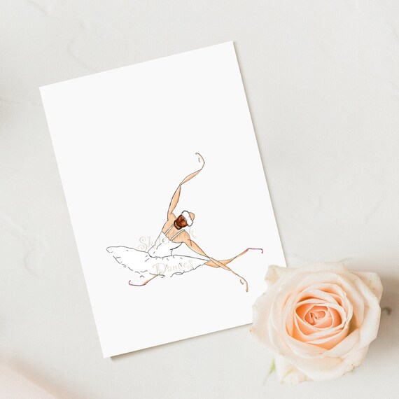 Le Cygne Dance Illustrations Dance Art Ballet Dance Etsy