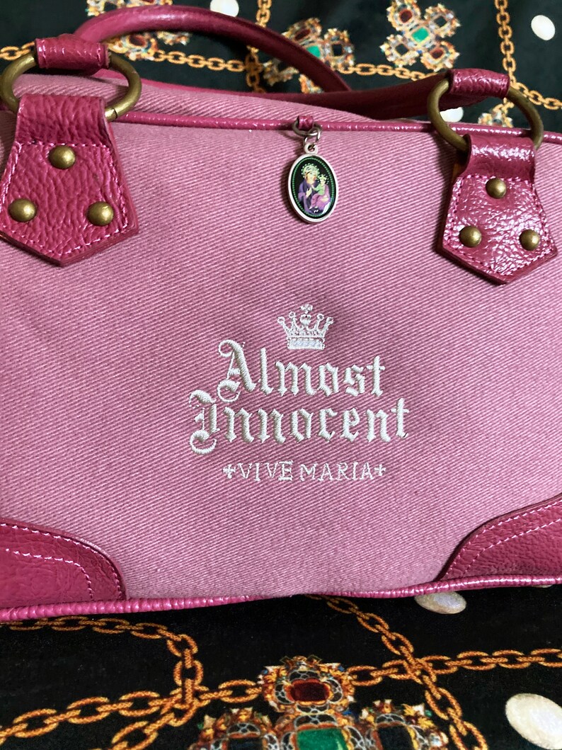 Y2K Pink Bowling Bag Sporty 2000s Girly Faux Leather Handbag image 3