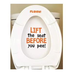 Til de stoel op voordat je plast, doorspoelen, toiletbrilhoes, toiletsticker, svg, png, eps